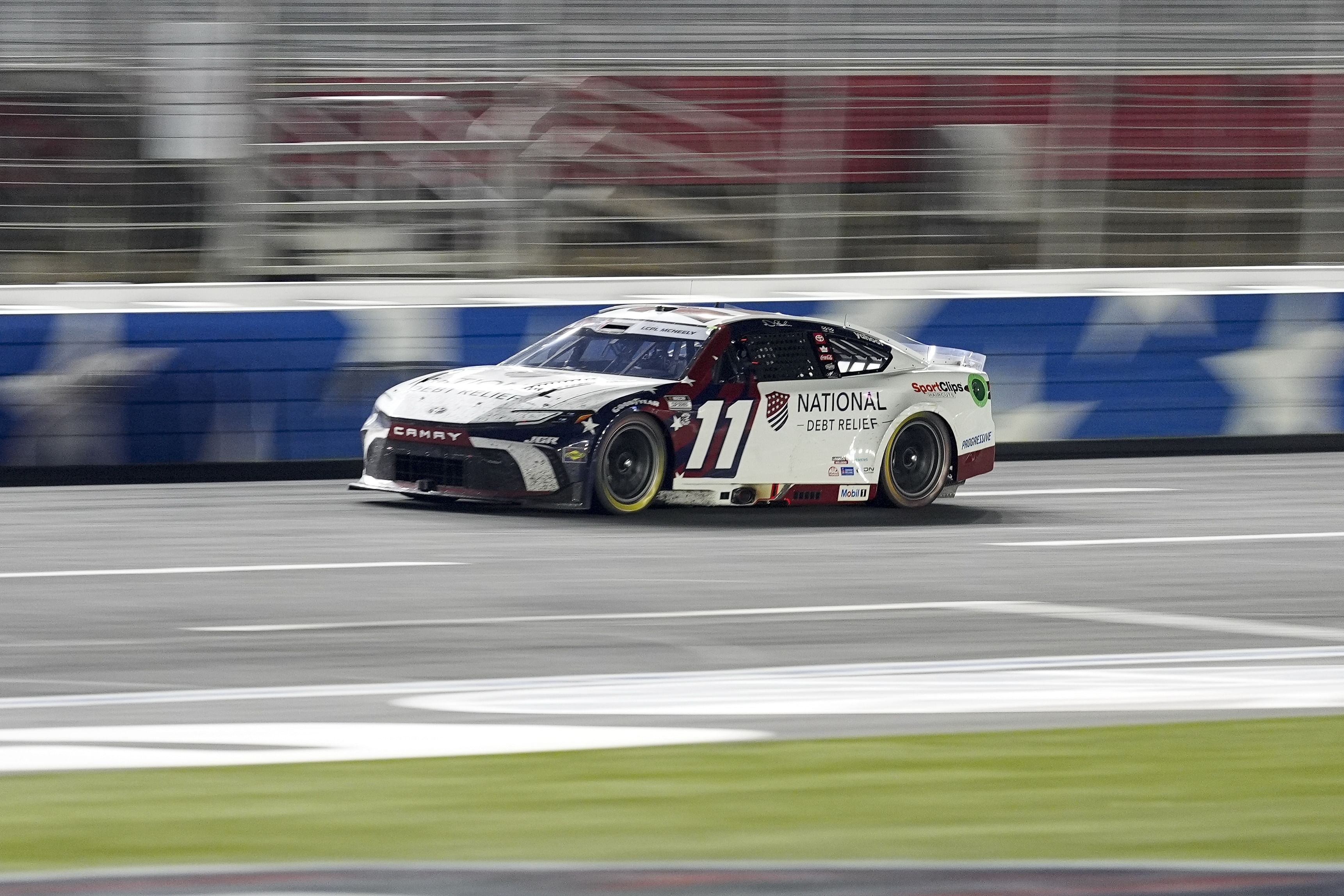 Denny Hamlin drives the #11 Toyota Camry for Joe Gibbs Racing - Source: Imagn